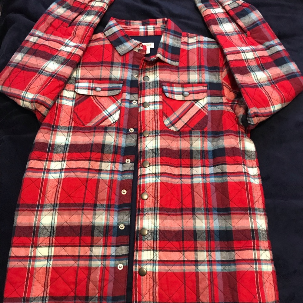 Plaid Long sleeve quilted jacket